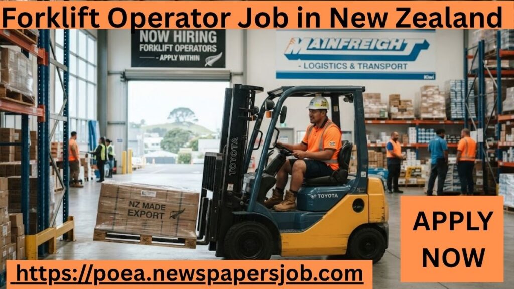 Forklift Operator Job in New Zealand